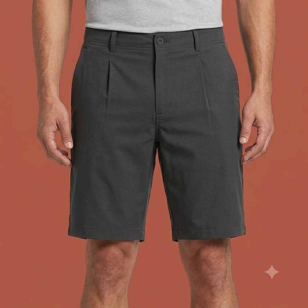 Nike Dri-FIT Golf Shorts Mens 36 Gray Performance Flat Front